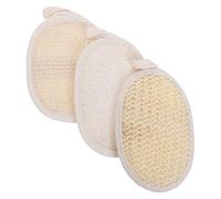Gogogmee 3 Pezzi Set 3 Pezzi Spugne da Bagno Naturali in Luffa e Sisal Cinturino Elastico, Esfoliante Corpo per Donna, Pulizia Profonda e Detersione Quotidiana