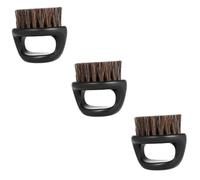 Gogogmee 3 Pezzi Spazzola Per Barba Da Uomo Con Manico Rotondo Setole Di Cinghiale Portatile Corta Nera Per La Della Barba Da Uomo