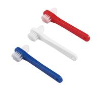 Gogogmee 3 pezzi Spazzolini per Protesi Dentaria Doppia Piccola per Pulizia Profonda Setole Morbide Ergonomiche per Aree Difficili da Raggiungere e Gengive