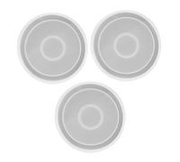 Gogogmee 3 Pezzi Stampi in Silicone per Sottobicchieri Rotondi Flessibili e Resistenti per Creazioni Fai da Te Materiale Alimentare per Regali Personalizzati