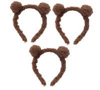 Gogogmee 3 Pz Fascia Per in Peluche Per Bambini Cerchio Per in Costume Per Bambini Fascia Per Le Orecchie Marrone Fascia Per Animali Da Zoo Orecchie Per Animali Imbalsamati