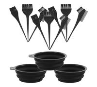 Gogogmee 3 Set Kit Tintura Capelli con Pennelli e Pettine Professionale Ciotole Pieghevoli per Miscelazione Colore Accessori per Salone e Uso Domestico per Applicazione Uniforme e