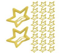 Gogogmee 30 Pezzi Fermagli per Chioma per Controllare Efficacemente la Frangia in Metallo a Forma di Stella Gialla e Resistenti Accessori Moda per Ragazze e Donne