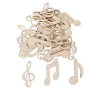 Gogogmee 30 Pezzi Note Musicali in Legno per Fai da Te Fette Legno Artigianali Non Rifinite per Decorazioni e Lavoretti Creativi