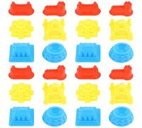 Gogogmee 30 Pezzi Stampo per Fortezza di Sabbia in Plastica Addensata Kit per Bambino Bambina per Costruzione di Fortezze Divertimento in Spiaggia Chiuso o Aperto Colore Casuale