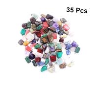 Gogogmee 35 pezzi Ciondoli in Pietra Naturale Irregolare per Gioielli DIY Pendenti Agata con Fermagli Argento Accessori Creativi per Collane e Bracciali per Ragazze