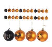 Gogogmee 36 Pezzi Palline Halloween da Appendere in Plastica Decorazioni Colorate Resistenti con Anello Preinstallato per e Soffitti Feste Tema Halloween