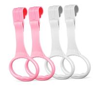 Gogogmee 4 Anelli Allenamento per Ragazzo Anelli Pull Up in Plastica e Rosa per Lettino Supporto per Imparare Stare e Camminare