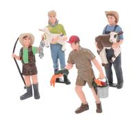 Gogogmee 4 Figurine Contadino Realistiche in Miniatura Modelli Statici per Decorazioni Casa Giochi Educativi e Design Agricoli Regalo e