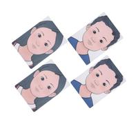Gogogmee 4 Pezzi Face Paint Practice Boards Reusable Washable Templates with Realistic Facial Design for Beginners And Professional Training