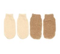 Gogogmee 4 Pezzi Guanti Esfolianti da Bagno per Corpo, Guanti Scrub Morbidi per Doccia e Massaggio, Accessori Bagno Compatti per Pelle Liscia e Luminosa