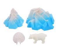 Gogogmee 4 pezzi Mini Igloo Modelli di Case di Ghiaccio Lifelike con Orsi del Decorazioni Miniature per Ragazzi e Ragazze Paesaggio per Casa delle Bambole e Ambientazioni Micro