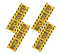 Gogogmee 4 Pezzi Nastro Antiscivolo per Scale in Pvc 30x10 Cm Adesivo Segnale di Sicurezza Guarda Dove Metti i Piedi per Pavimenti Interni ed Esterni, Avviso Antiscivolo per Uffici, Scuole
