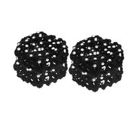 Gogogmee 4 pezzi Retine per Chignon Bambina con Strass Acrilici Eleganti Rete per Capelli da Danza per Ballerine e Donne Accessorio Sicuro e Versatile per Acconciature Ordinate