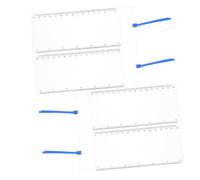 Gogogmee 4 Pezzi Segnalibro Ingranditore in PVC Trasparente Flessibile con Righello Integrato Leggera e Resistente per e Misurazioni Precise