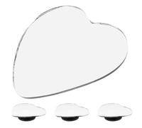 Gogogmee 4 Pezzi Specchio Punto Cieco Auto Forma di Cuore Senza Cornice con Lente in Vetro Convessa per Visione Ampia e Sicurezza in Parcheggio e Guida