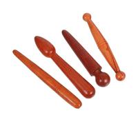 Gogogmee 4 Pezzi Strumenti Manuali in Legno Set Di Bastoncini Per Terapia Riflessologia Piede Strumento Per Stimolazione Dei Punti Di Agopuntura