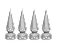 Gogogmee 4 pezzi Terminali per Recinzione in Acciaio 304 Punte Coniche per Tubi Quadrati Coperture Decorative per Staccionata da Giardino Finiture Eleganti per Protezione Esterna