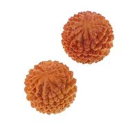 Gogogmee 4 Pz palla da massaggio polso della mano ornamento fisico della mano attrezzatura palestra kit palestra strumento per massaggiare il legno fornitura di fitness di legno Yellow
