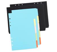 Gogogmee 4 set Divisori per Notebook con Etichette Indice Colorate e Nere Separatori Removibili per Quaderni Mobili e Raccoglitori ad Anelli Resistenti per Organizzare Documenti Diari e