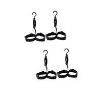 Gogogmee 4 Set scarpiera servirsi grandboot portascarpe forniture per stivali da pesca appendiabiti portatile per vestiti grucce cordino gancio per stivali regolabile cinghia appesa Black