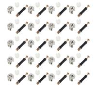 Gogogmee 40 Pezzi Kit Collegamento Mobili 40 Pezzi Bulloni a Camma, Connettori Eccentrici e Aste Preinstallate, Ferramenta per Montaggio Armadi, Cassetti e Tavoli, Accessori per Mobili