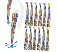 Gogogmee 40 Pezzi Palline Rimbalzanti Piccole con Nastrini Colorati Palline Elastiche per Festa Compleanno e Riempitivo Borse Regalo Gioco Portatile per Esercizio Mano e Divertimento