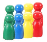 Gogogmee 40 pezzi Pedine da Gioco in Legno Sagomate Forma Umana di Scacchi e Accessori per Giochi da Tavolo Superficie Liscia e Levigata Casuali per Sostituire Pedine Colore Colore Casuale
