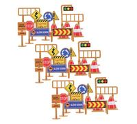 Gogogmee 45 Pezzi Segnali Stradali Giocattolo per Plastica Resistente Mini Cartelli Traffico e Coni per Giochi Educativi e Creativi per Casa e Scuola