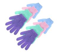 Gogogmee 4paia Guanti Esfolianti Da Doccia Nylon Guanto Scrub Corpo Per Uomo Donna Peeling Morbida e Rinnovamento Cellulare Lavabili e Rapidi Ad Asciugare