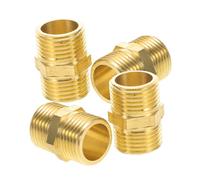 Gogogmee 4pezzi Adattatore da Raccordo per Flessibile in Ottone Connettore Maschio-Maschio per Adattatore per da Femmina Parte per Idraulico Standard
