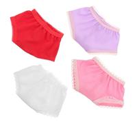 Gogogmee 4pezzi Biancheria Intima Per Bambole Di Mutandine Finte Accessori Per Vestire Le Bambole Casuale Riutilizzabili e Confortevoli