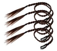 Gogogmee 4pezzi Extension Per Capelli Coda Di Cavallo Lunga Intrecciate Per Donne Capelli Sintetici Design Clip Facile Da Indossare Accessorio Per Acconciature Fili Colorati o Elastici
