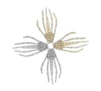 Gogogmee 4pezzi Fermagli Per Forma Di Mano Scheletrica Con Strass Per Halloween Accessori Eleganti Per Feste Tema e Occasioni Speciali