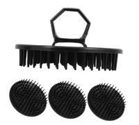 Gogogmee 4pezzi Massaggiatore Capillare Spazzola Doccia Nera Per Shampoo e Pulizia Profonda Del Capelluto Con Effetto Massaggiante Indolore e Leggera Adatta Tutti i Tipi Di Capelli