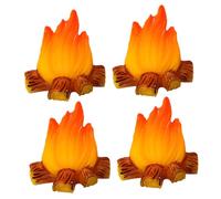 Gogogmee 4pezzi Mini Falò Artificiale Decorazione Per Casa Delle Bambole Ornamento Per Giardino Delle Fate Riproduzione Di Fiamma Per Micro Paesaggi