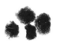 Gogogmee 4pezzi Parrucca Afro per Ragazzo Ragazza con Forcina Carina Chignon Sintetico Riccio Copricapo Confortevole per Feste Tema e Occasioni Speciali