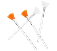 Gogogmee 4pezzi Spazzole Morbide Per Maschera Viso Strumenti Per Bellezza e Trattamenti Spa Applicatore Setole Syntetiche Per Maschera Fiala e Siero Colori Arancione