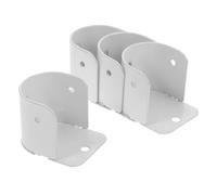 Gogogmee 4pezzi Supporto Per Asta Armadio in Ferro Staffa Flangia Per Bastone Tende Montaggio Laterale Stabilizzato Con Viti Per Cabine Armadio e Bagno Design Robusto e Superficie Liscia