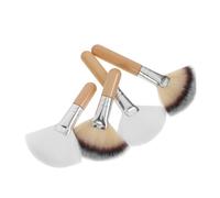 Gogogmee 4Pezzi Ventaglio con Setole Morbide per Applicazione Fondotinta e Polvere Strumento per Make Up e Fard