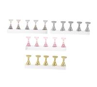 Gogogmee 4sets Supporto per Unghie Base Stabile di Tips Riutilizzabili per Pratica di Nail Art per Principianti e Dimostrazioni Didattiche