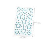 Gogogmee 5 Fogli Adesivi Trucco con Cristalli Cuore e Stella Stickers Autoadesivi per Viso e Capelli Brillanti per Party Festival e Scrapbooking DIY