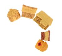 Gogogmee 5 Mini Case Resina per Micro Paesaggio Decorazioni Miniature per Giardino Bonsai e Vasi Piante Accessori per Villaggio Miniatura