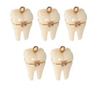 Gogogmee 5 Pezzi Accessori per gioielli dentali collana ornamento dei denti Forniture per la creazione di gioielli fai-da-te forniture per la realizzazione di collane Beige