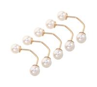 Gogogmee 5 Pezzi Bottoni Metallo con Artificiale per Donna Fermagli Nascosti Antiesposizione Bottoni Decorativi Rotondi per Camicie Cardigan e Sciarpe