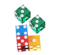 Gogogmee 5 pezzi Dadi Acrilici Trasparenti da Punte Numerate per Giochi da Tavolo e Scommesse Dadi Resistenti Antiurto e Compatti per Intrattenimento e Feste Colore Casuale Colore Casuale