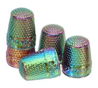 Gogogmee 5 Pezzi Ditali Metallici per Cucire a Mano, Protezione per Dita Regolabile in Rame Spesso, Accessori per Trapuntatura e Lavori Artigianali, Strumenti per Cucito Fai da Te