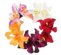 Gogogmee 5 pezzi Fermagli Hawaiani con Fiori Artificiali Clip Eleganti e Realistici per Accessori Moda per Vacanze Matrimoni e Feste Spiaggia Mix