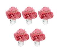 Gogogmee 5 Pezzi Mini Vasi in Resina Colorati per Casa delle Bambole Decorazioni Miniatura con Fiori Artificiali Ornamentali per Paesaggi in Miniatura e Giardini Fatati Idee Regalo Creative