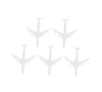 Gogogmee 5 Pezzi Modellino Aereo Plastica Miniature Aeroporto per Decorazione Desktop Ufficio Realistici Accessori per Scenari Architettonici e Modelli Tray Dimensioni